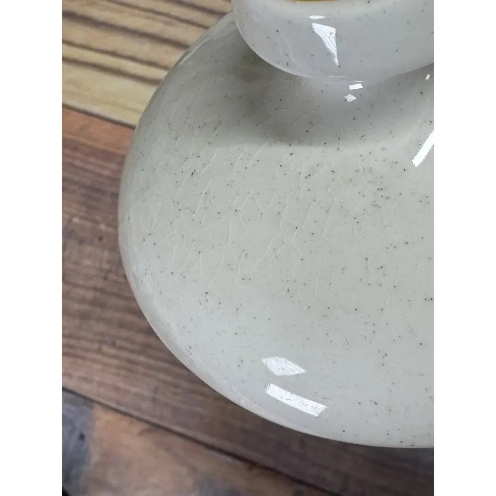 Vintage 1970s Sangostone Autumn Wheat Creamer‎ & Sugar bowl w Lid Set Korea